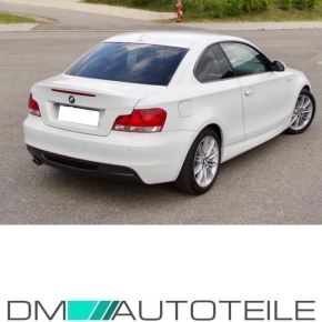 BMW 1-series E82 E88 rear Bumper primed exhaust on the left + accessories for M-Sport