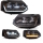 Voll LED Facelift Scheinwerfer Set Klarglas Schwarz dynamische Blinker + Welcome Home passt für VW T5 GP 09-15