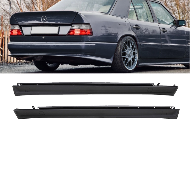 ABS Sport Set Side Skirts primed fits on Mercedes E-Class W124 also AMG  Sport