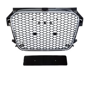 Kühlergrill Waben Grill Chrom Schwarz hochglanz...