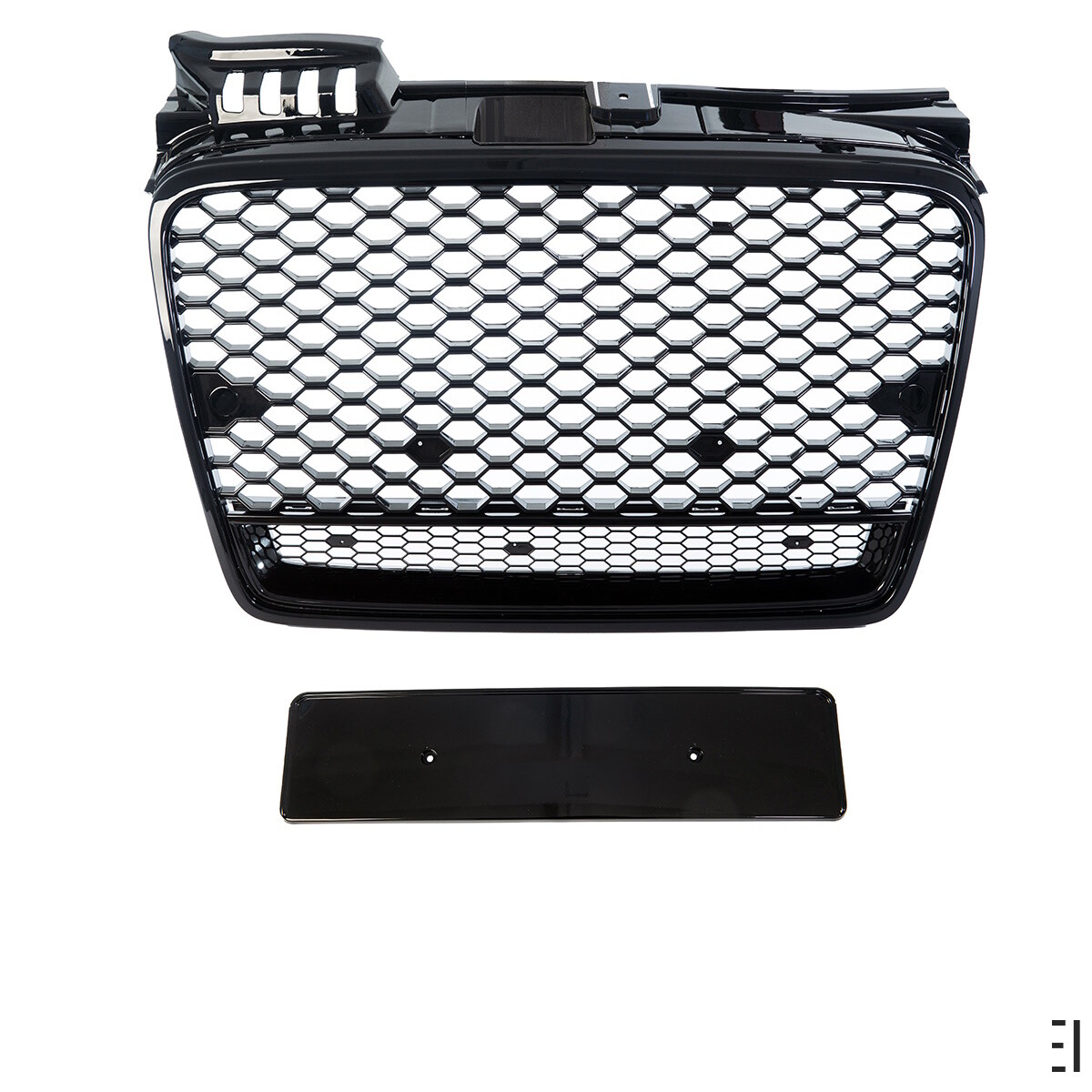DM Autoteile Kühlergrill Waben Grill Schwarz Hochglanz Passt Für