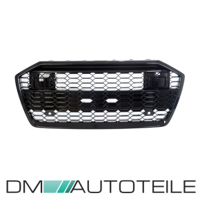 Wabengrill Kühlergrill Schwarz glanz komplett Gitter passt für Audi A6 F2 C8 ab 2019 nicht RS6