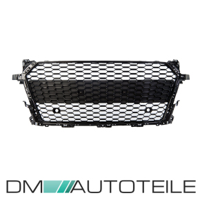 Wabengrill Schwarz glanz komplett Gitter Grill passt für Audi TT 8S FV nicht RS ab 2014-2018