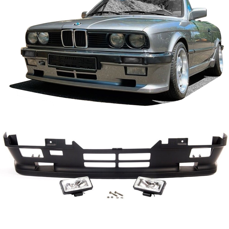 DM Exclusiv Sport Front Bumper upper + lower Part fits on BMW E30 Facelift  also M-Tech II Made from Plastic