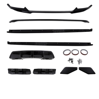 Sport-Performance Bodykit Spoiler+ Heckdiffusor Ansätze + Hecklippe Schwarz glanz für X6 F16 mit M-Paket
