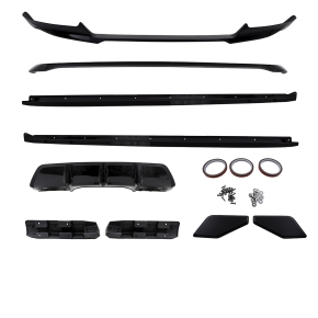 Sport-Performance Bodykit Spoiler+ Heckdiffusor Ansätze + Hecklippe Schwarz glanz für X6 F16 mit M-Paket