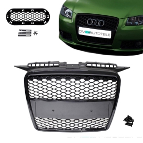 Badgeless Front Grille Grille Honeycomb Black Gloss+emblemholder