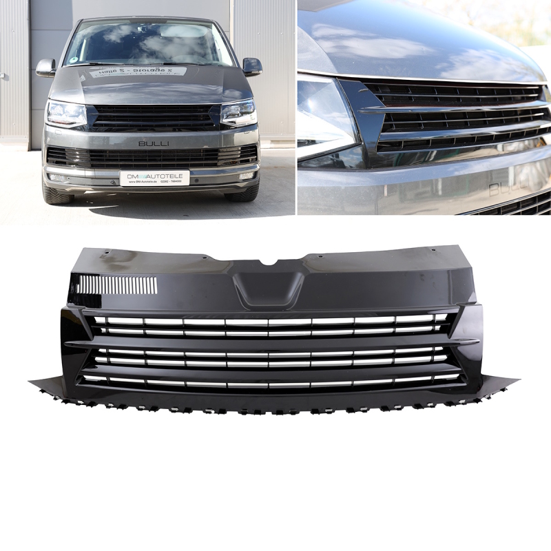 Frontgrill Grille Badged Black gloss w/o Emblem clean fits on all VW