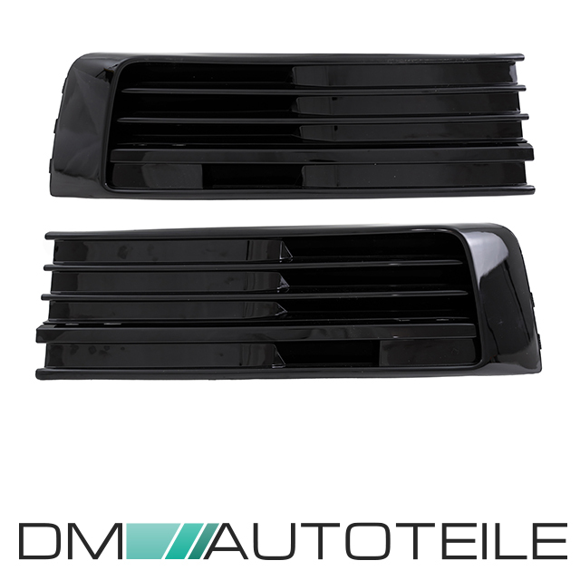 Nebelscheinwerfer Gitter Rahmen Stoßstange Schwarz Glanz für VW T6