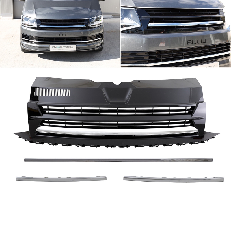 Frontgrill Grille Badged Black gloss Chrome w/o Emblem clean +