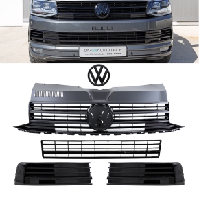 Set Kühlergrill + Gitter+ Emblem Hochglanz Schwarz...