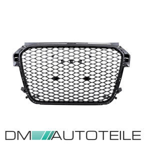 Set Kühlergrill Waben Grill + Gitter Nebel Schwarz hochglanz passt für Audi A1 8X 2010-2015 auch quattro