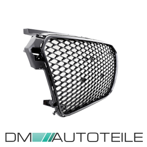 Set Kühlergrill Waben Grill + Gitter Nebel Schwarz hochglanz passt für Audi A1 8X 2010-2015 auch quattro