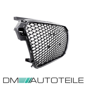 Set Kühlergrill Waben Grill + Gitter Nebel Schwarz hochglanz passt für Audi A1 8X 2010-2015 auch quattro
