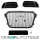Set Kühlergrill Waben Grill + Gitter Nebel Schwarz hochglanz passt für Audi A1 8X 2010-2015 auch quattro