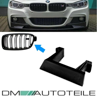 Emblemhalter kurz für BMW 3er F30 F31 Doppelsteg Kühlergrill 1632 + 1681