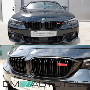 Liontuning - Tuningartikel für Ihr Auto  Lion Tuning Carparts GmbH  Sportgrill Kühlergrill BMW 4er F32 Coupe F33 Cabrio F36 schwarz glänzend