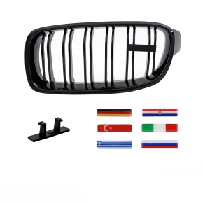 Wunsch Länderflaggen + Emblem Halter für BMW...