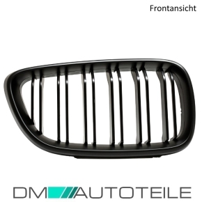 2x Doppelsteg Kühlergrill Grill Schwarz Matt passend für BMW 2er F22 F23 + M-Paket 14>