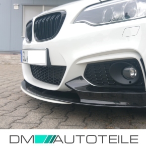 SET Kidney Front Grille Dual Slat Black Matt fits on all BMW F22 F23 + M2 235i