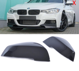 Side Mirror Cover Set Gloss Black suitable for BMW F20 F21 F22 F23 F87 F30  F31 F32 F33 F36 X1 E84 2012-2019