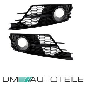 Stoßstangengitter SET schwarz glanz komplett für Audi A6 C7 Serien Stoßstange ab 2014-2018