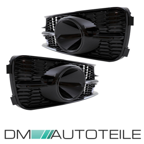 Stoßstangengitter SET schwarz glanz komplett für Audi A6 C7 Serien Stoßstange ab 2014-2018