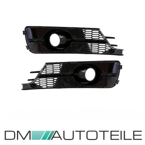 Stoßstangengitter SET schwarz glanz komplett für Audi A6 C7 Serien Stoßstange ab 2014-2018