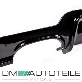 Sport Performance Heckdiffusor 2-Rohr links schwarz glanz lackiert für BMW 4er F32 F33 F36 mit M-Paket