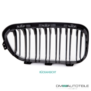 Front Grille Set Dual Slat Black Gloss fits on BMW 1-Series F20 F21 LCI up 2015