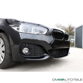 Front Grille Set Dual Slat Black Gloss fits on BMW 1-Series F20 F21 LCI up 2015