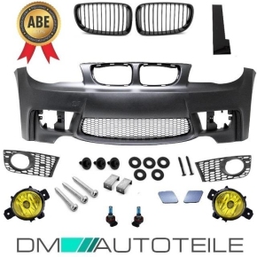 Evo Sport Front Bumper +Grille + Fogs Yellow fits on BMW 1 E81 E82 E87 E88 w/o M