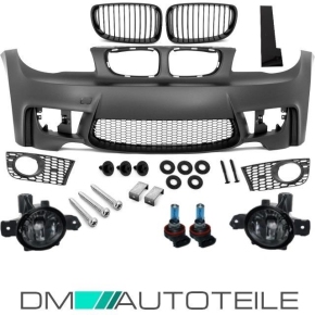 Evo Sport Front Bumper +Grille + Fogs Yellow fits on BMW 1 E81 E82 E87 E88 w/o M