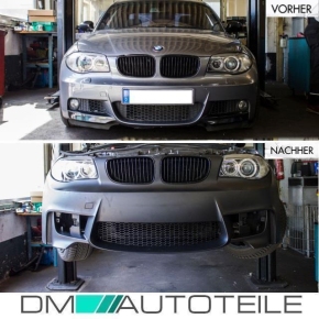 Evo Sport Front Bumper +Grille + Fogs Yellow fits on BMW 1 E81 E82 E87 E88 w/o M