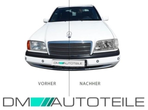 Mercedes C W202 S202 93-00 Front indicator Set white glass + bulbs