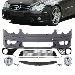 Mercedes W211 02-06 Stoßstange Vo. + Hi. ABS Kiemen Bodykit +Zubehör für  E55 AMG