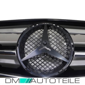 Mercedes W204 Kühlergrill ohne Emblem in Chrom Schwarz 07-11