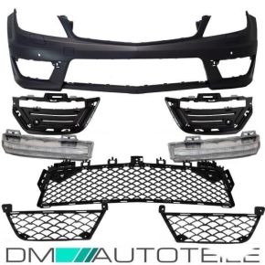 Mercedes W204 C204 Front Bumper Facelift + daytime running lights + accessories for C63 AMG