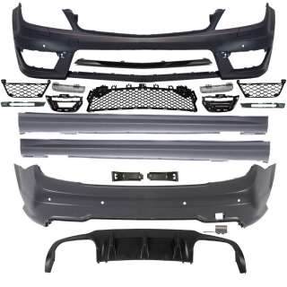 Set Mercedes W204 Bodykit Complete + Diffusor fits for C63 AMG Bumper Bj 07-15 PDC/SRA+ DRL