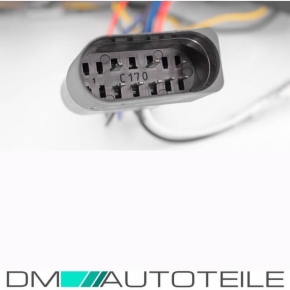 Mercedes W204 headlights Set black 11-14 H7/H1 light bar daytime running lights + LED indicators
