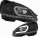 Mercedes W204 headlights Set black 11-14 H7/H1 light bar daytime running lights + LED indicators