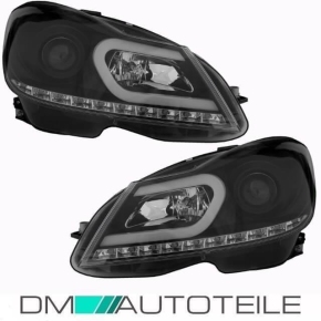 Mercedes C-Class W204 S204 Bumper 3D LED + headlights + accessories for C63 AMG