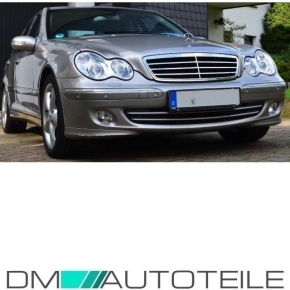 Mercedes C-Class W203 Front Grille chrome black 04-07 Avantgarde 3 ribs