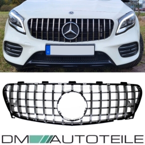 Kidney Front Grille Black Chrome fits GLA X156 Facelift up 2017 also Panamericana GT 
