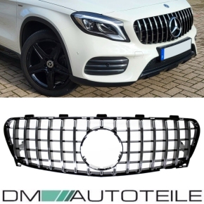 Panamericana GT Kidney Front Grille Black Chrome fits GLA X156 Facelift up 2017