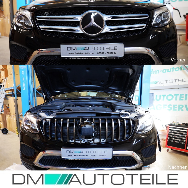 Front Kidney Grille Black Gloss fits on Mercedes GLC X253 Year 15