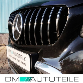 Front Kidney Grille Black Gloss fits on Mercedes GLC X253 Year 15-20 to Sport-Panamericana GT 