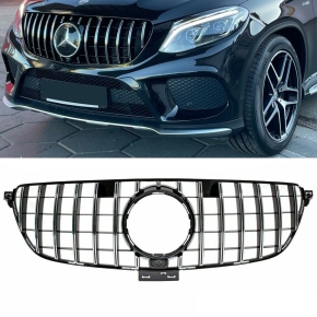 Front Grille Chrome Black fits on Mercedes GLE Coupe C292 without AMG GT 2015>