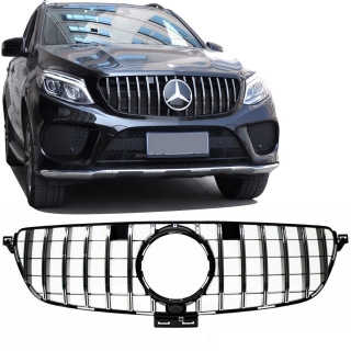 Sport-Panamericana GT Grille Black Chrome fits on Mercedes GLE (ML) W166 up 2015