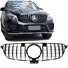 Grille Black Chrome fits on Mercedes GLE (ML) W166 up 2015 to Sport-Panamericana GT 